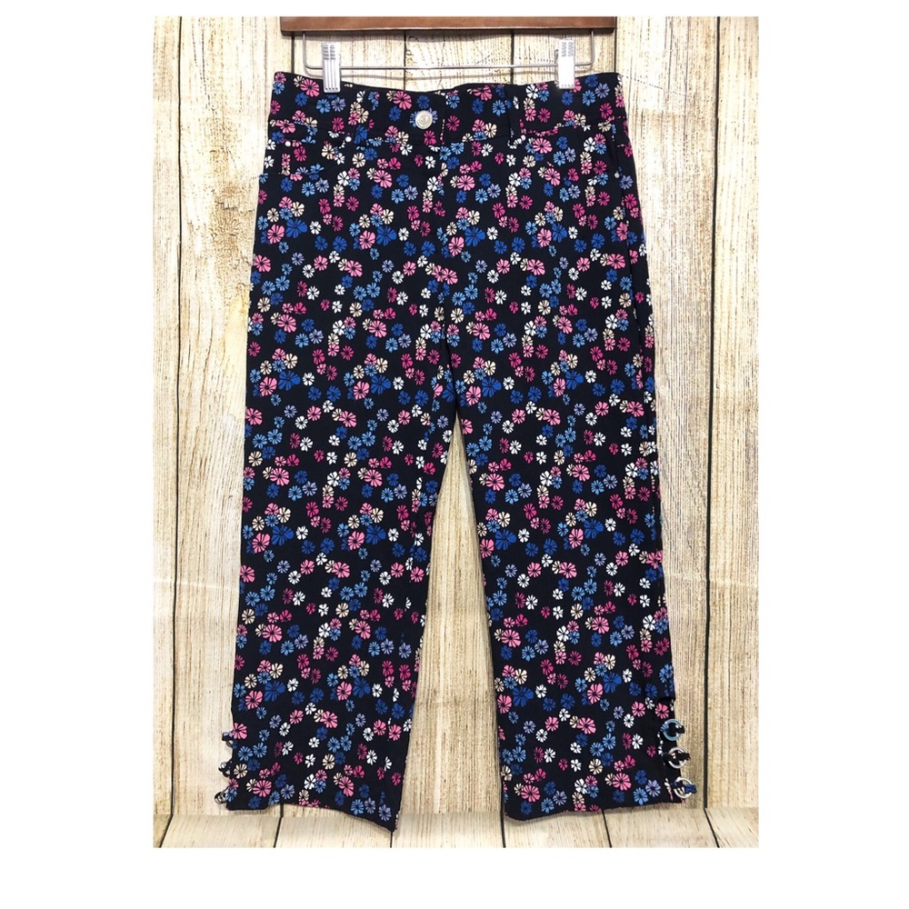 🍑 4/$25 Verve Blues Crop Pants Granny Liberty Floral‎